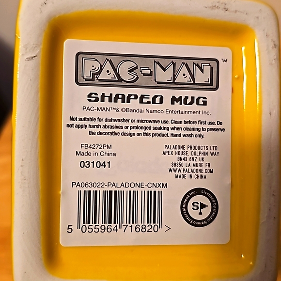 Pac-Man Shaped Mug, Ceramic, Multi-Colour, 14 x 8 x 11 cm - Picture 7 of 7